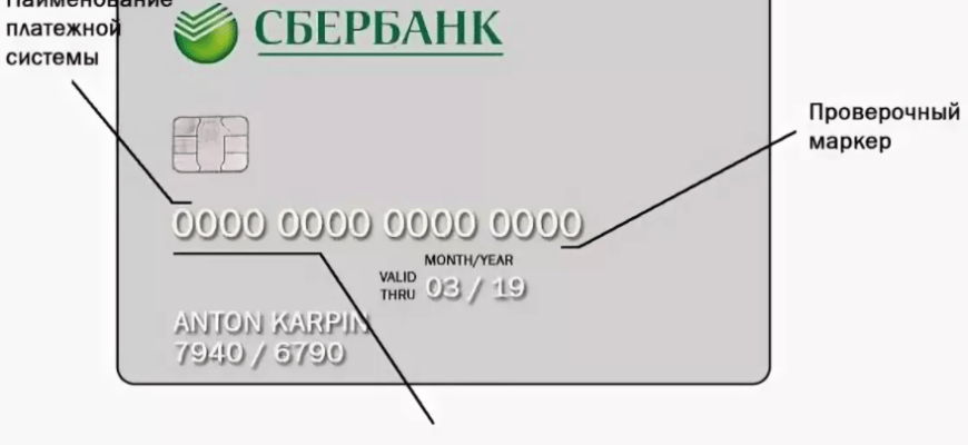 индекс банковской карты