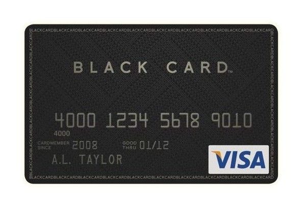 Visa Black Card (luxury card black)