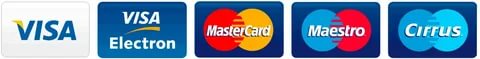 Visa, Mastercard / Maestro / Cirrus и Amex